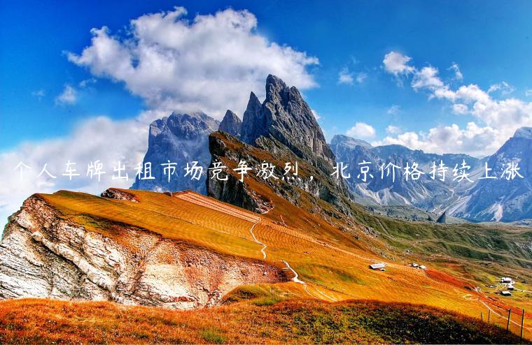 个人车牌出租市场竞争激烈，北京价格持续上涨