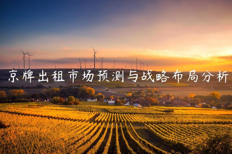 京牌出租市场预测与战略布局分析