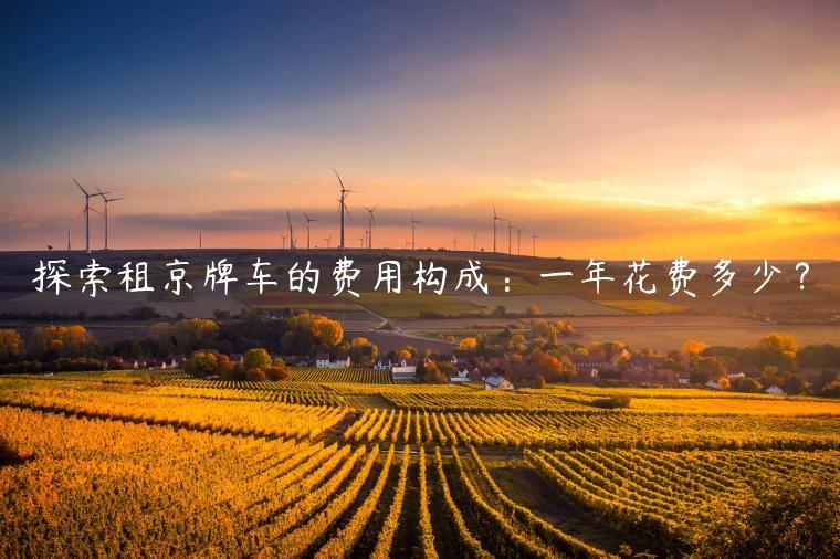 探索租京牌车的费用构成：一年花费多少？