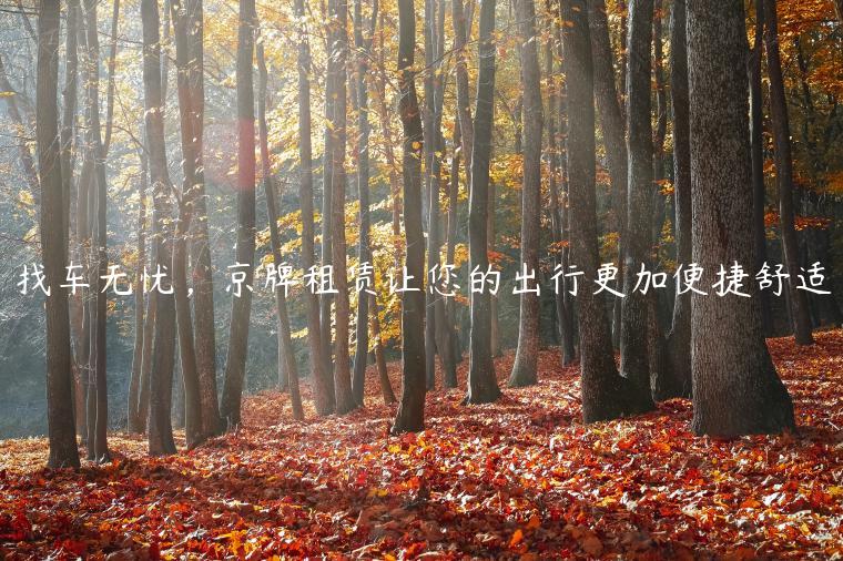 找车无忧，京牌租赁让您的出行更加便捷舒适