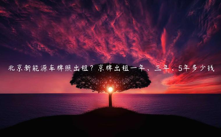 北京新能源车牌照出租？京牌出租一年、三年、5年多少钱