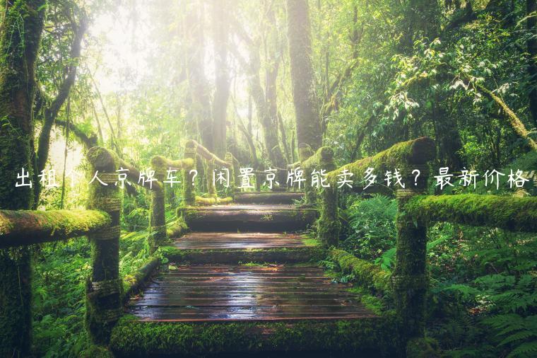 出租个人京牌车？闲置京牌能卖多钱？最新价格