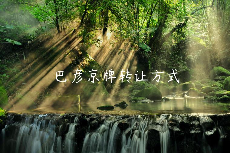 巴彦京牌转让方式
