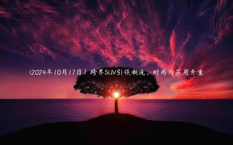 (2024年10月17日）跨界SUV引领潮流，时尚与实用并重
