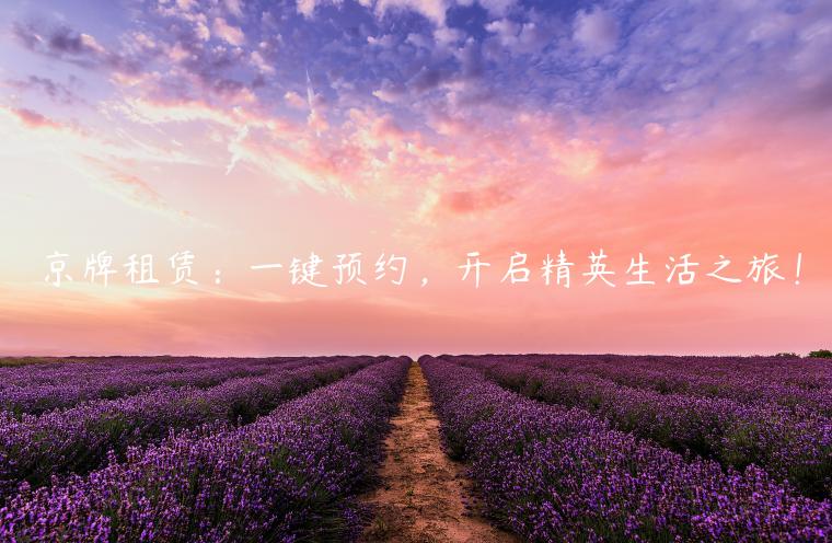 京牌租赁：一键预约，开启精英生活之旅！
