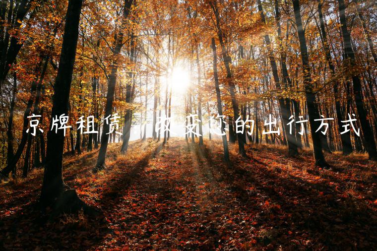 京牌租赁：改变您的出行方式