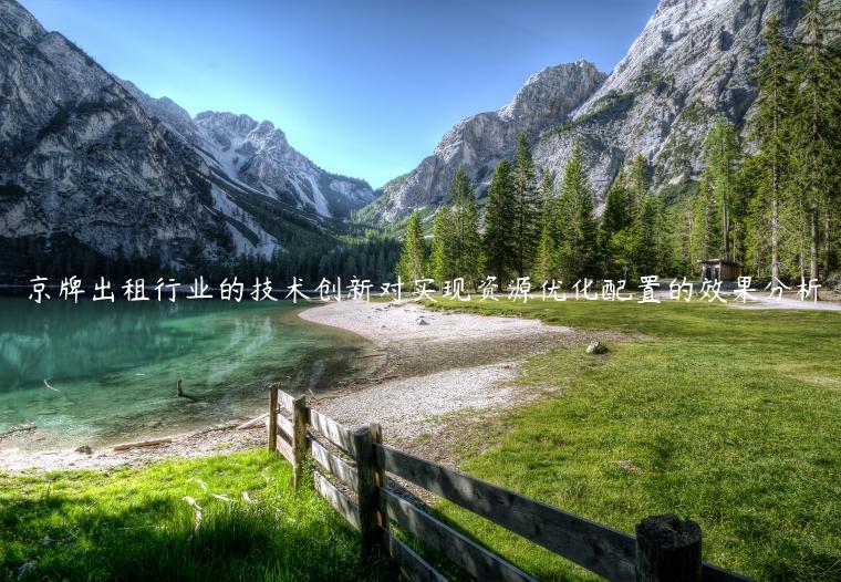 京牌出租行业的技术创新对实现资源优化配置的效果分析
