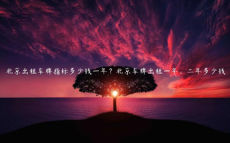 北京出租车牌指标多少钱一年？北京车牌出租一年、二年多少钱