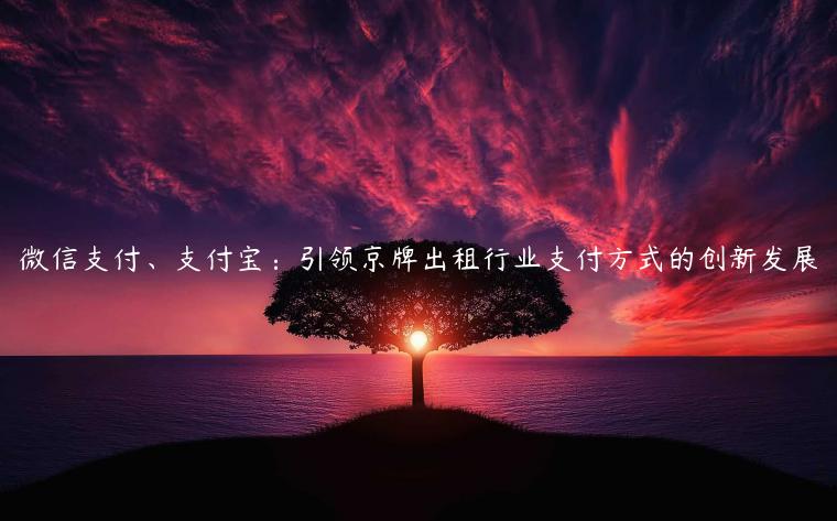 微信支付、支付宝：引领京牌出租行业支付方式的创新发展