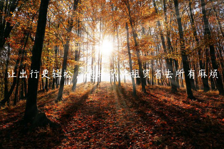 让出行更轻松，选择京牌租赁省去所有麻烦