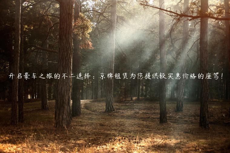 开启豪车之旅的不二选择：京牌租赁为您提供较实惠价格的座驾！