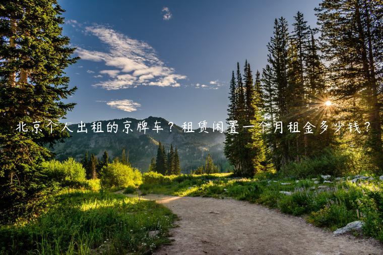 北京个人出租的京牌车？租赁闲置一个月租金多少钱？