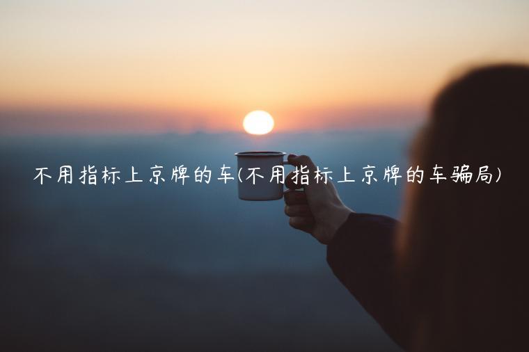 不用指标上京牌的车(不用指标上京牌的车骗局)