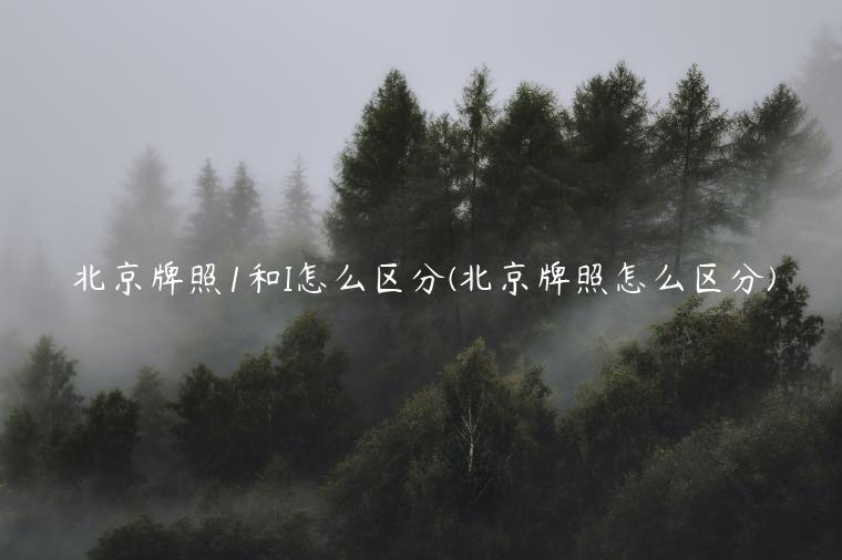 北京牌照1和I怎么区分(北京牌照怎么区分)
