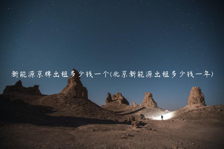 新能源京牌出租多少钱一个(北京新能源出租多少钱一年)