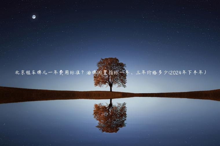 北京租车牌儿一年费用标准？油牌闲置指标一年、三年价格多少(2024年下半年）