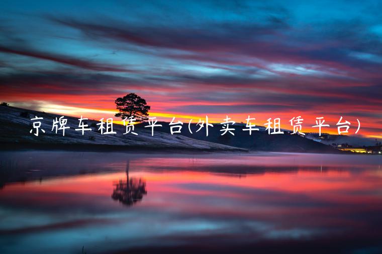 京牌车租赁平台(外卖车租赁平台)