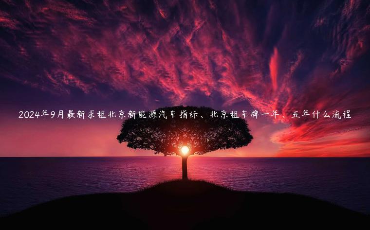 2024年9月最新求租北京新能源汽车指标、北京租车牌一年、五年什么流程