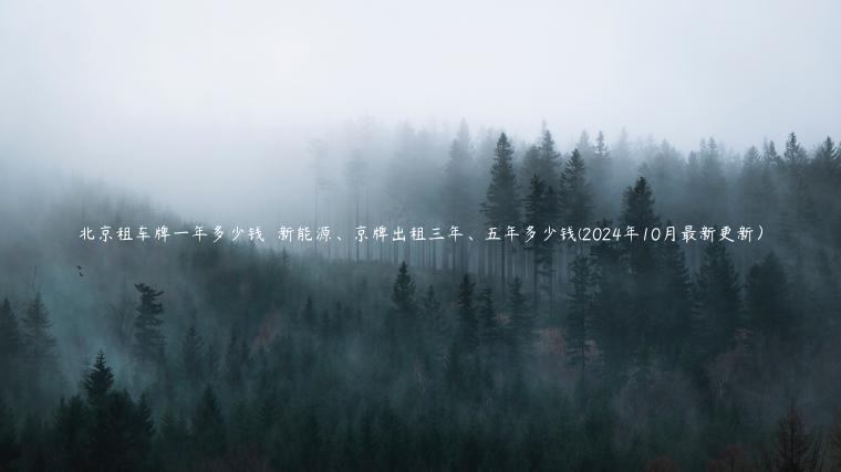 北京租车牌一年多少钱  新能源、京牌出租三年、五年多少钱(2024年10月最新更新）
