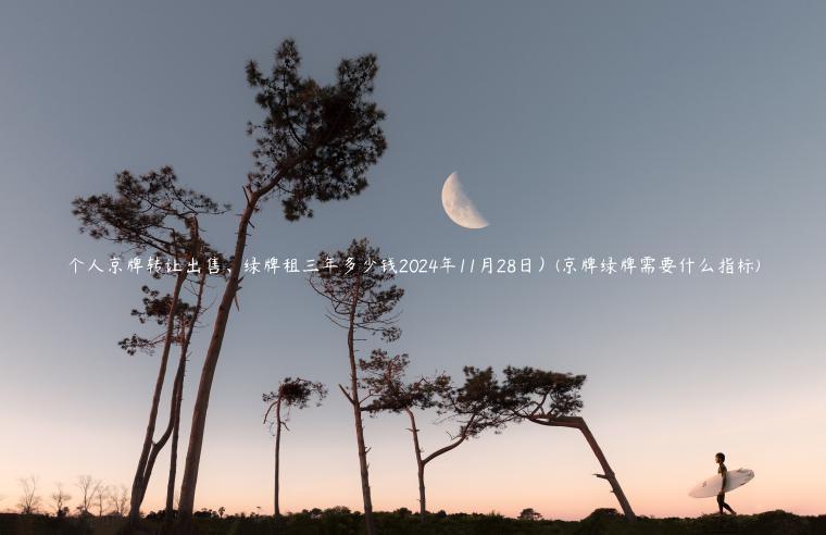 个人京牌转让出售、绿牌租三年多少钱2024年11月28日）(京牌绿牌需要什么指标)