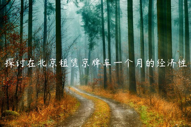 探讨在北京租赁京牌车一个月的经济性