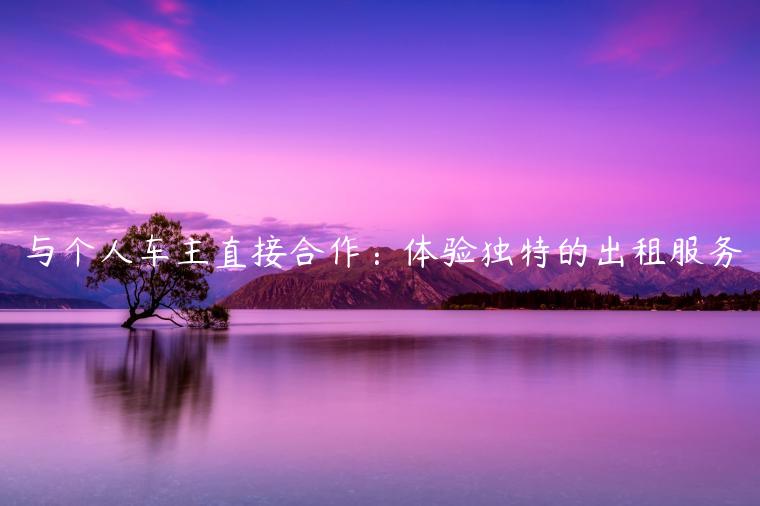 与个人车主直接合作：体验独特的出租服务