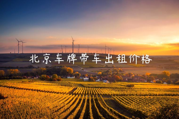 北京车牌带车出租价格