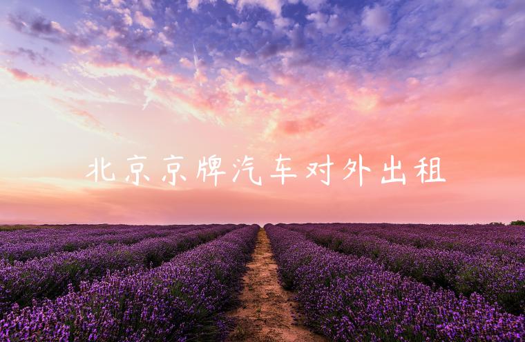 北京京牌汽车对外出租