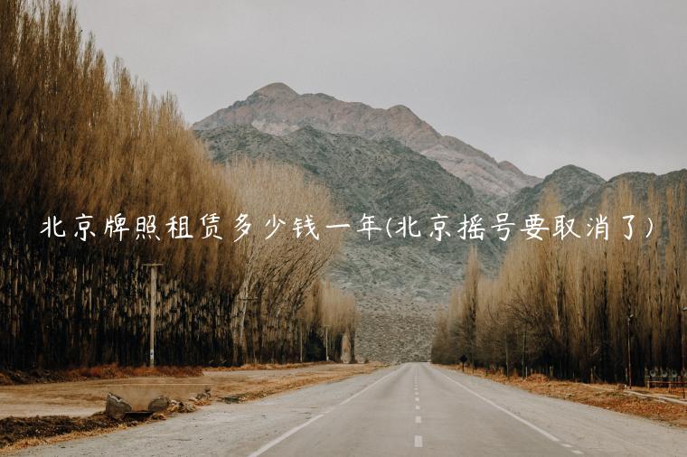 北京牌照租赁多少钱一年(北京摇号要取消了)