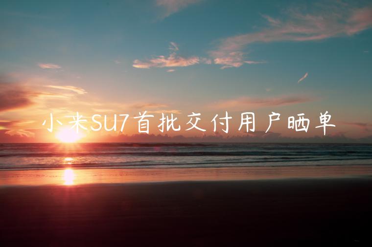 小米SU7首批交付用户晒单